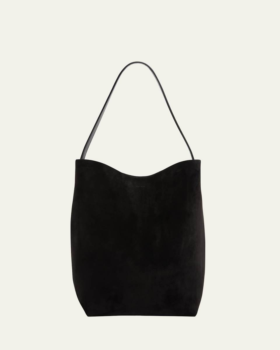 Park Large North-South Tote Bag in Suede and Calf Leather
